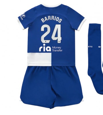 Atletico Madrid Pablo Barrios #24 Udebanesæt Børn 2023-24 Kort ærmer (+ korte bukser)